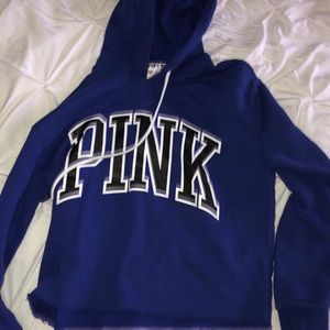 Royal blue VS PINK crop hoodie